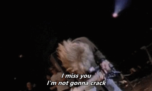 I miss you I'm not gonna crack Nirvana