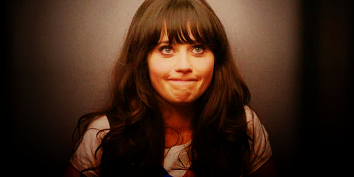 gif awkward zooey