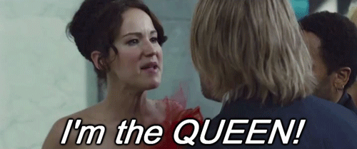 gif i'm the queen hunger games