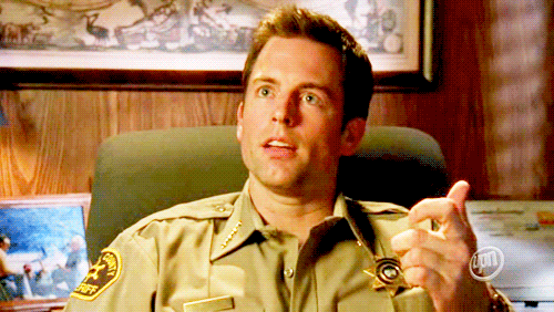 gif sheriff lamb flip the bird